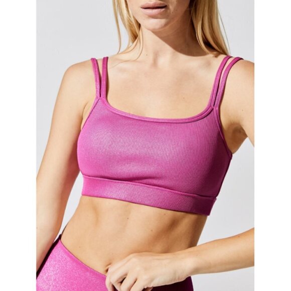 💕CARBON38💕 Iridescent Ribbed Set ~ Magenta L NWT - Picture 5 of 16